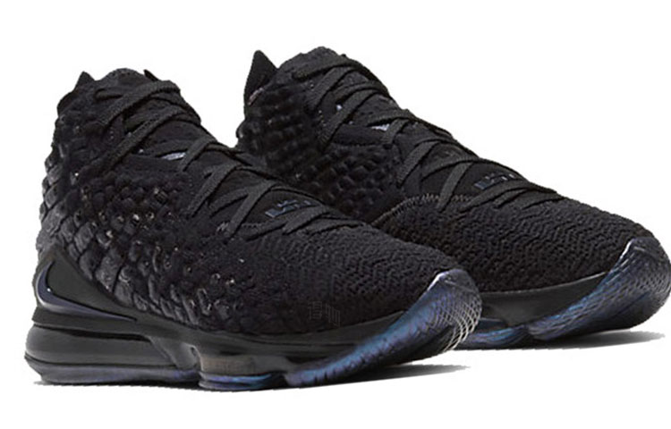 Мужские кроссовки Nike Lebron 17 Air Zoom (черные) — 黑武士 — фото 4