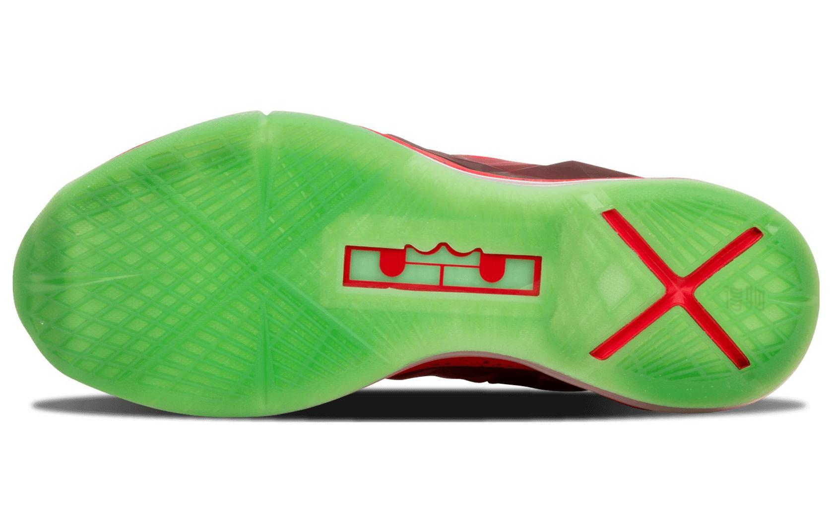 Мужские кроссовки Nike Lebron 10 Christmas (красные) — 大学红/绿碧玺/团队红 — фото 5