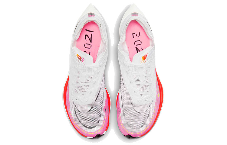 Женские кроссовки Nike ZoomX Vaporfly Next% 2 (бело-розовый) — Белый / чёрный / розовый — фото 4