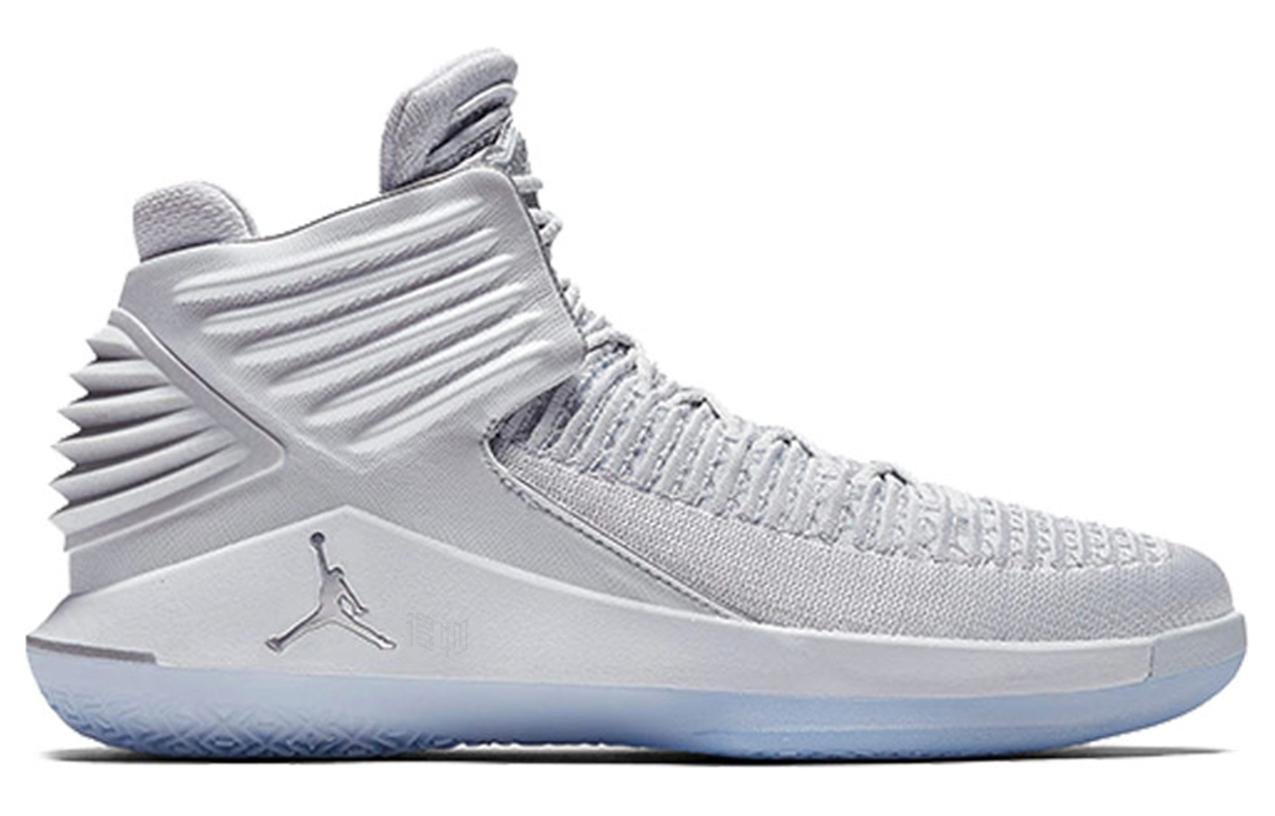 Мужские кроссовки Jordan Air Jordan 32 Pure Platinum OG (серебристо-белые) — 纯铂金 — фото 2