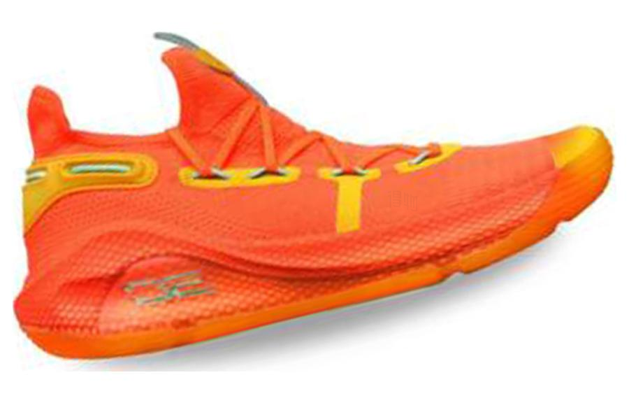 Мужские кроссовки Under Armour Curry 6 (оранжево-желтые) — Оранжевыйжёлтый — фото 2