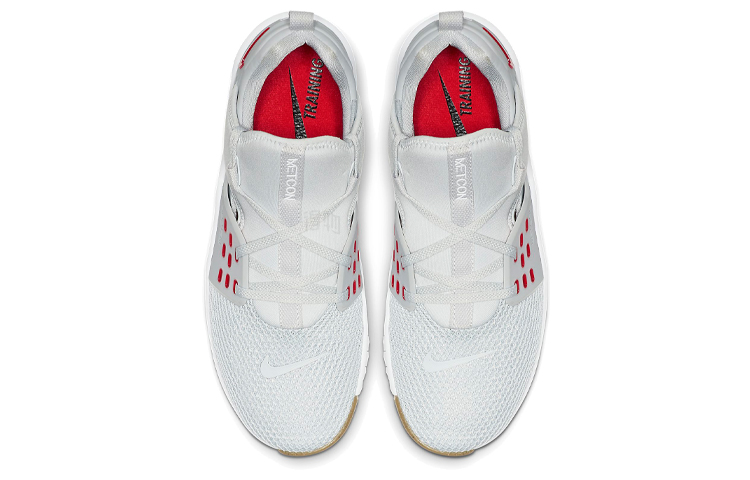 Мужские кроссовки Nike Metcon 2 Free X (серо-красно-белые) — фото 4