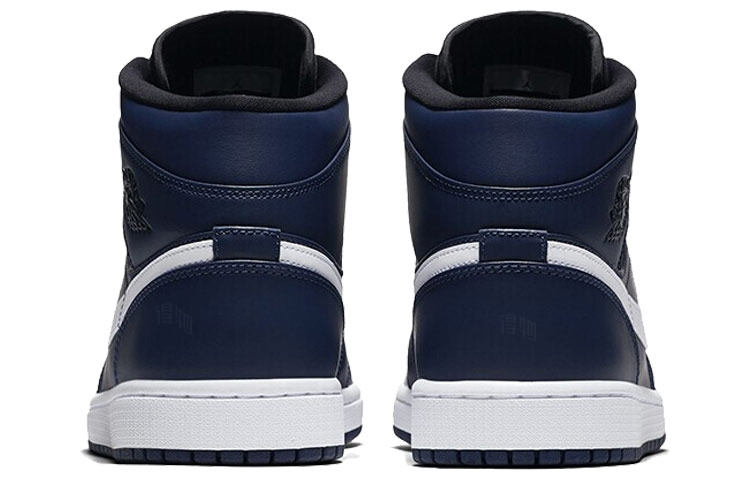 Мужские кроссовки Jordan Air Jordan 1 Mid (бело-синие) — Белый / синий — фото 5