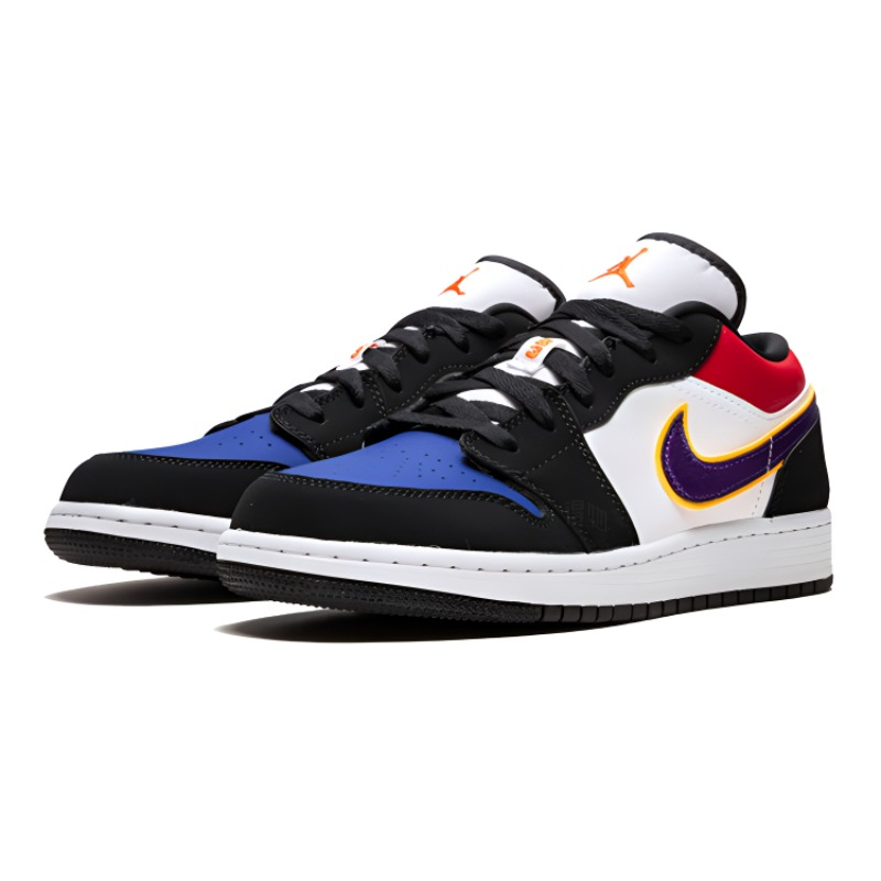 Женские кроссовки Jordan Air Jordan 1 Low (красно-бело-синие) — фото 3