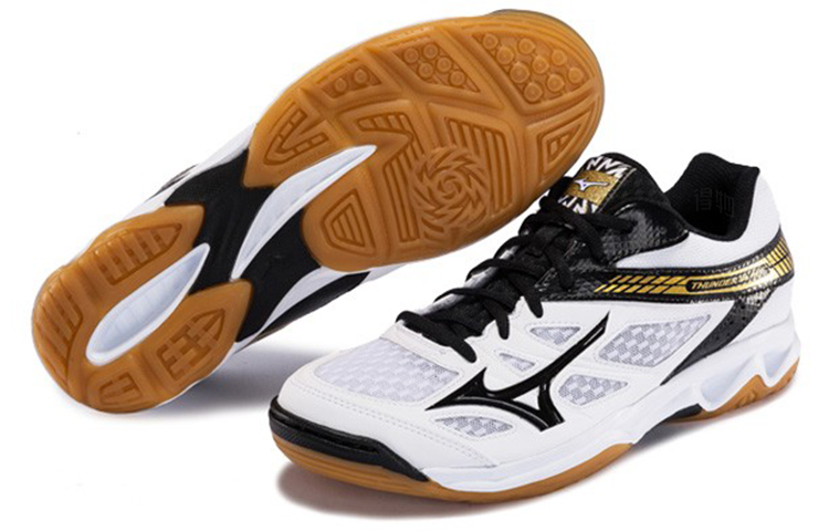 Кроссовки Mizuno Thunder Blade (бело-черные) — фото 5