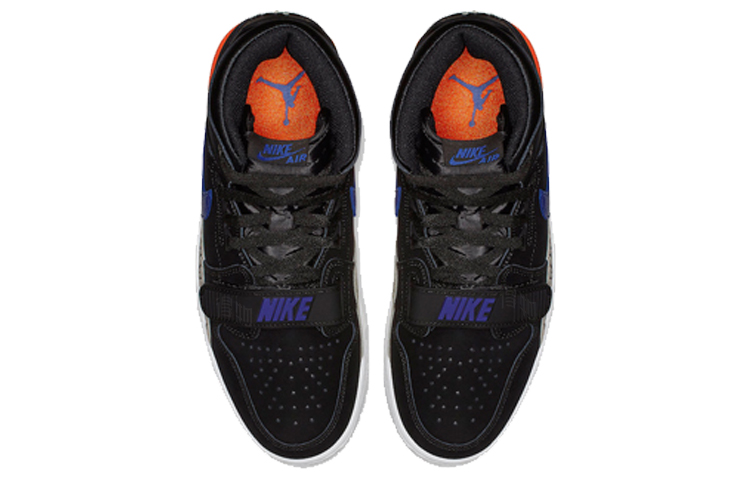 Мужские кроссовки Jordan Legacy 312 (сине-оранжевые) — фото 4