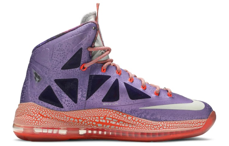 Мужские кроссовки Nike Lebron 10 All-Star Area 72 (фиолетовые) — фото 2