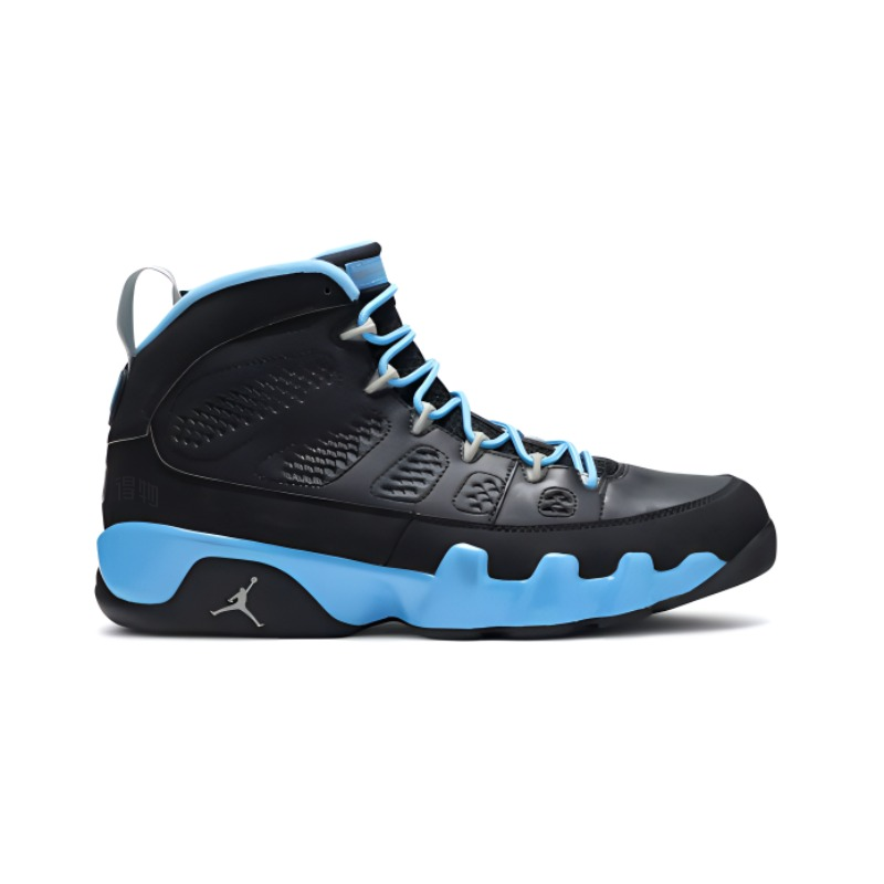 Мужские кроссовки Jordan Air Jordan 9 Retro Slim Jenkins (сине-черные) — 黑/哑光银/大学蓝 — фото 2