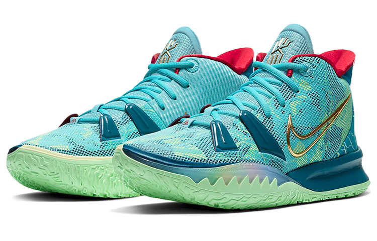 Кроссовки Nike Kyrie 7 "Special FX" (сине-зеленые) — фото 3