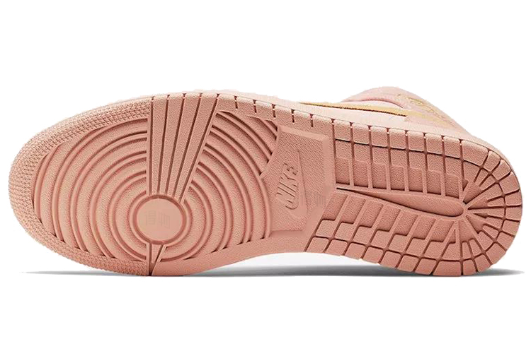 Мужские кроссовки Jordan Air Jordan 1 Mid (розовый) — 珊瑚粉/金 — фото 5