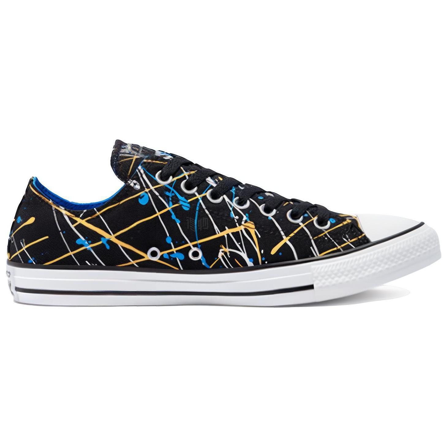 Кеды Converse Chuck Taylor All Star (черно-желтые) — 油漆黑/黄 — фото 2