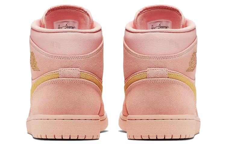 Мужские кроссовки Jordan Air Jordan 1 Mid (розовый) — 珊瑚粉/金 — фото 4