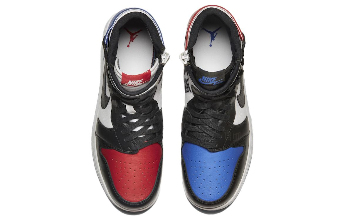 Женские кроссовки Jordan Air Jordan 1 Rebel 20 Top 3 (сине-бело-красные) — фото 5