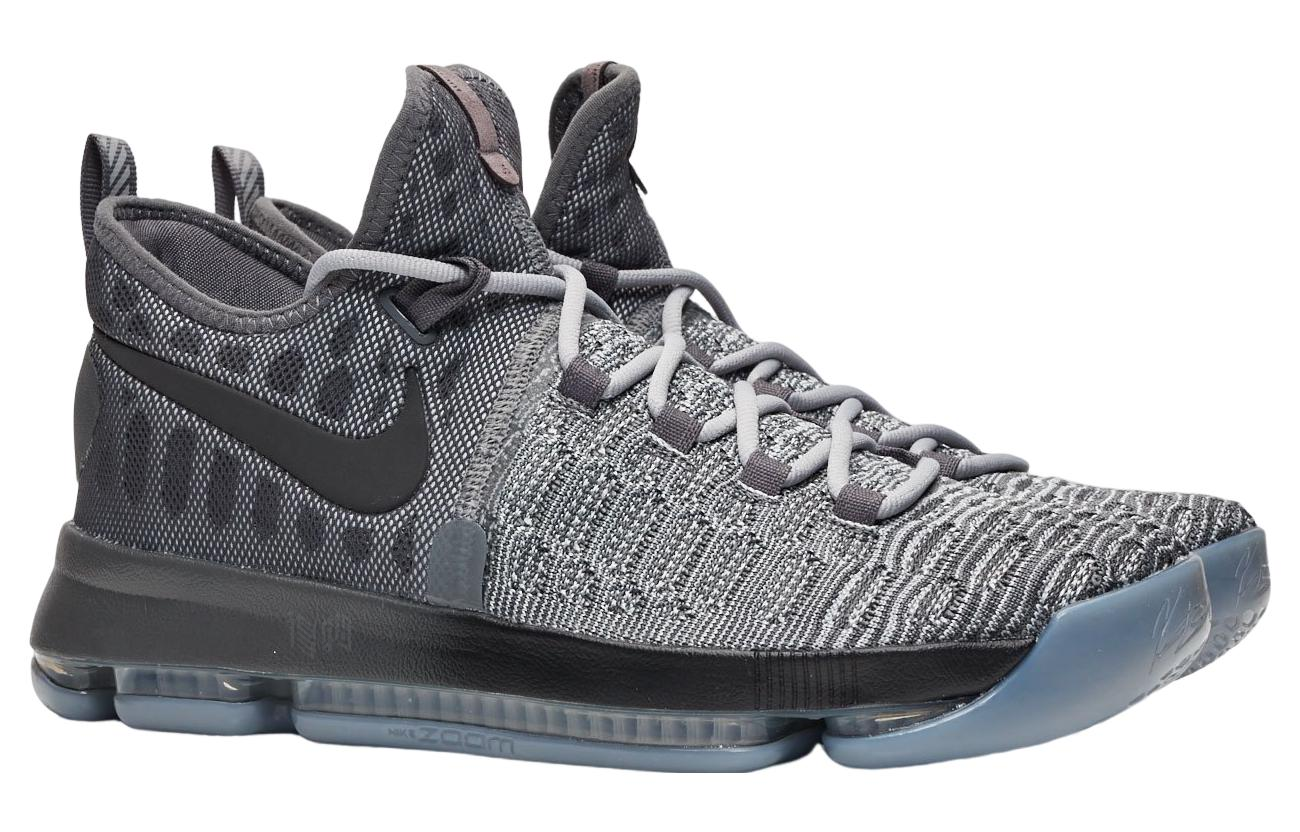 Мужские кроссовки Nike KD 9 Fairmount (серые) — 狼灰/深灰色 — фото 3