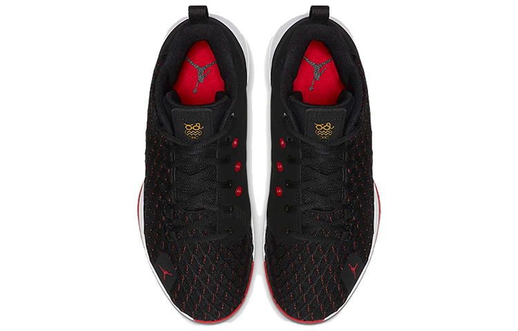Мужские кроссовки Jordan CP3 12 XII PF (черно-красные) — Чёрный / красный — фото 4