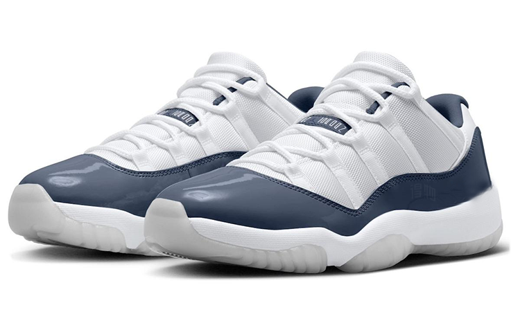 Мужские кроссовки Jordan Air Jordan 11 Low Diffused Blue (бело-синие) — фото 2