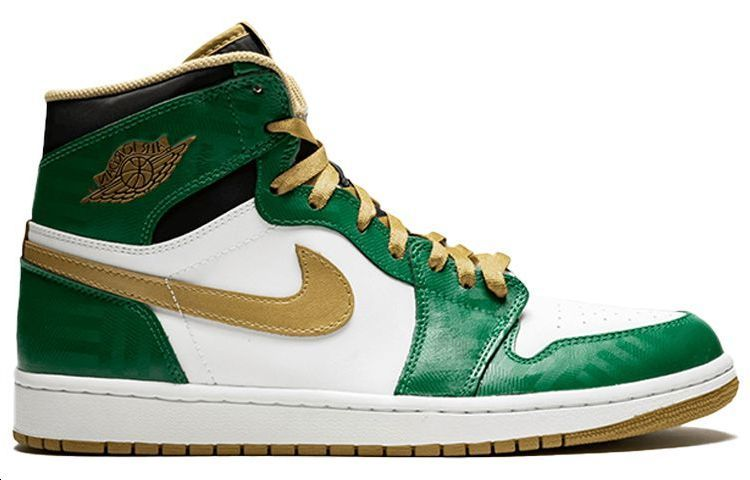 Мужские кроссовки Jordan Air Jordan 1 OG (бело-зеленые) — фото 2