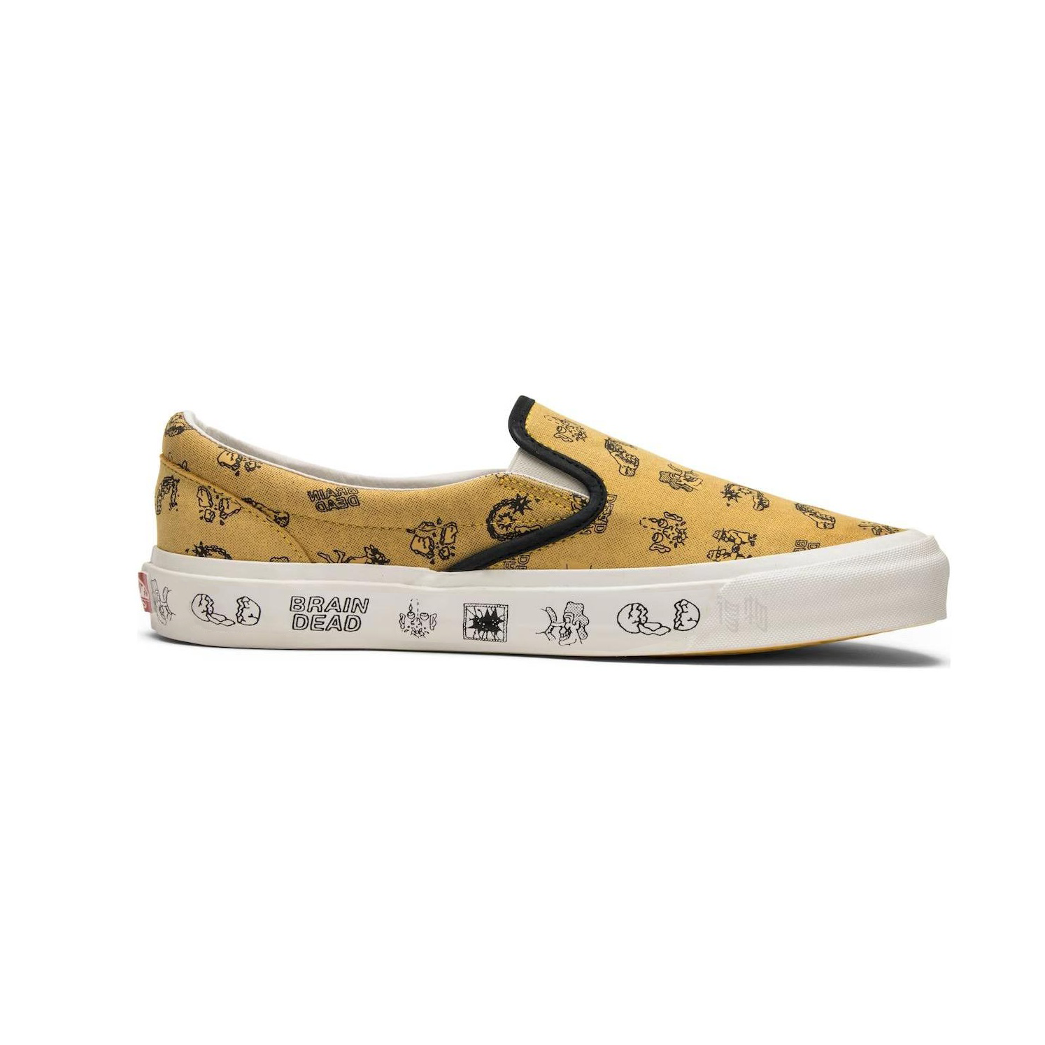 Кеды Brain Dead x Vans UA Classic Slip-On Lx (желтые) — фото 2