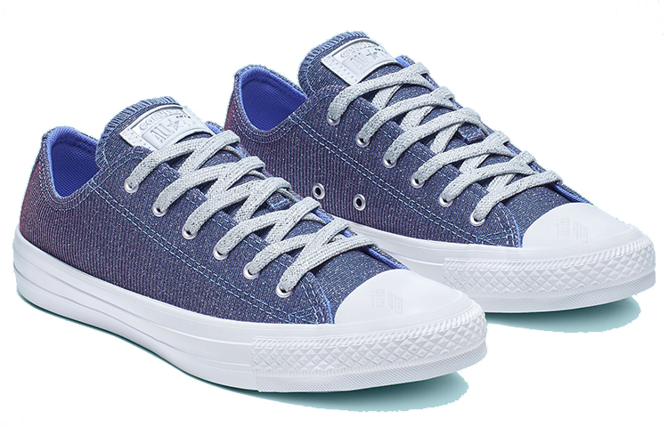 Женские кеды Converse Chuck Taylor All Star Starware Low Top (сине-белый) — Синий / белый — фото 3