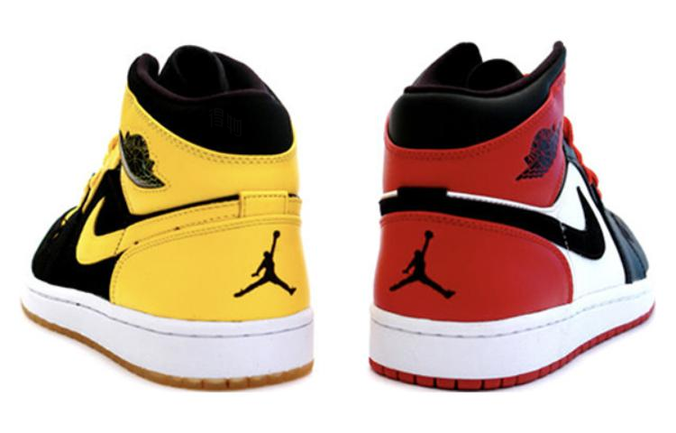 Мужские кроссовки Jordan Air Jordan 1 Beginning Moments Pack BMP (красно-желтые) — фото 4
