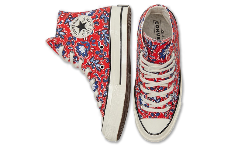 Кеды Converse 1970s Chuck Taylor All Star 70 (красные с принтом) — Красный — фото 4