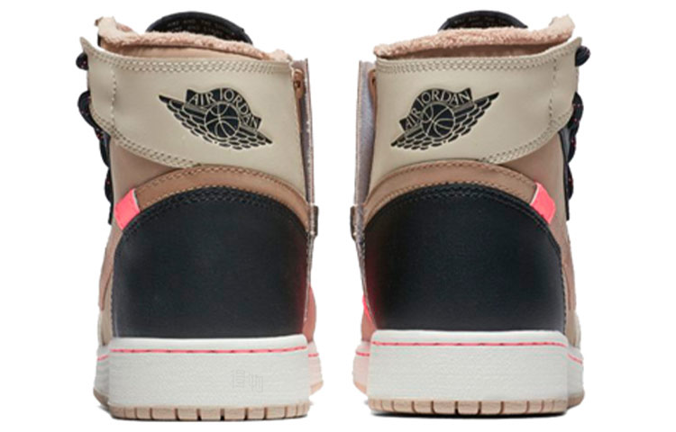 Женские кроссовки Jordan Air Jordan 1 Rebel XX Utility Pack (черно-бежевые) — Коричневый / чёрный — фото 4