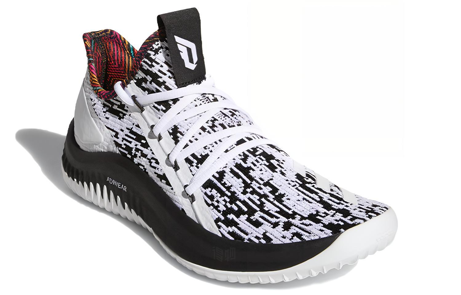 Мужские кроссовки adidas Dame D.O.L.L.A. (черно-белые) — фото 3