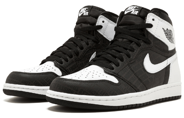 Мужские кроссовки Jordan Air Jordan 1 Retro High (черно-белые) — Чёрный / белый — фото 3