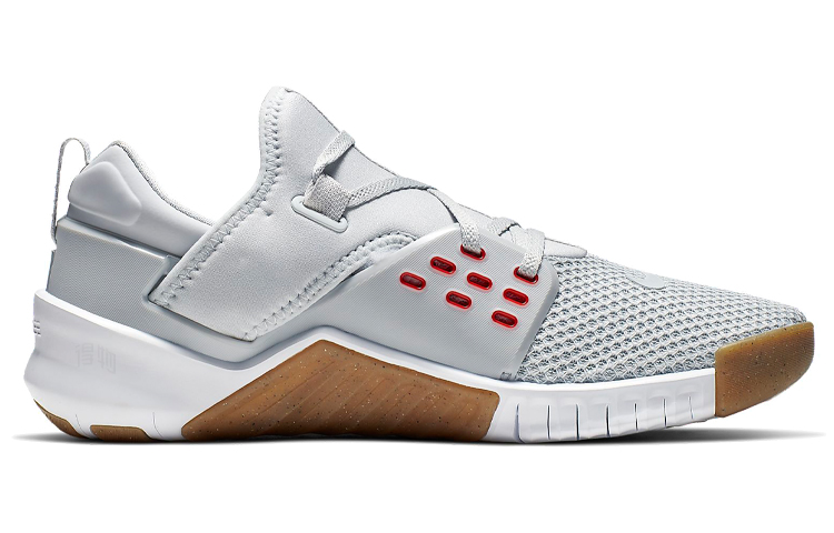 Мужские кроссовки Nike Metcon 2 Free X (серо-красно-белые) — фото 2