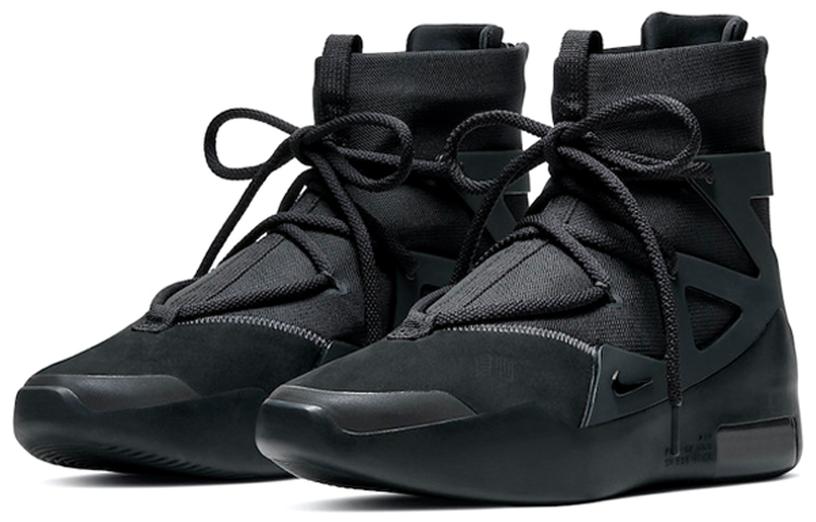 Кроссовки Nike × Fear of God Air Fear of God 1 triple black (черные) — Чёрный — фото 3
