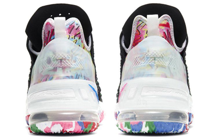 Кроссовки Nike Lebron 18 James Gang (черно-белые) — фото 4