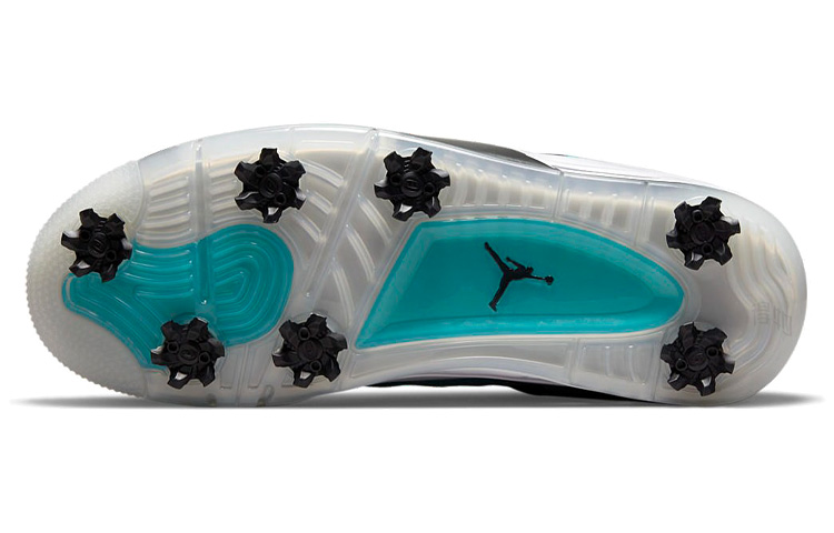 Мужские кроссовки Jordan Air Jordan 4 Golf NRG (бирюзовые) — фото 6