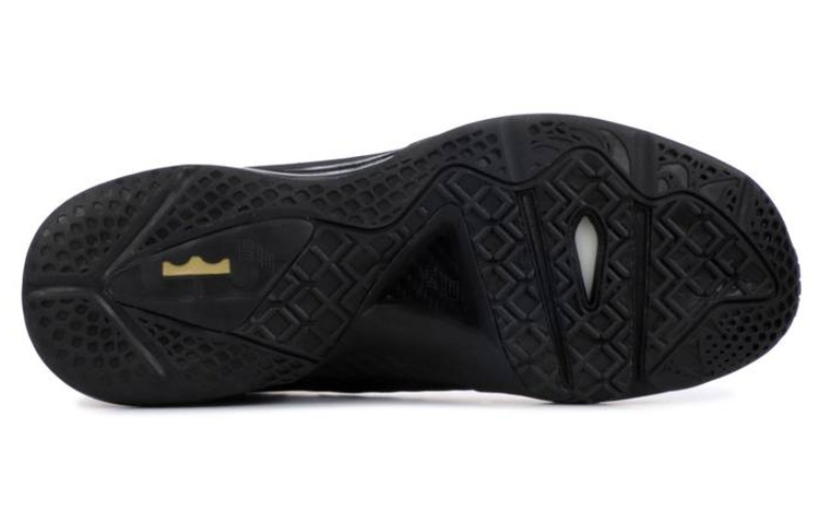 Мужские кроссовки Nike Lebron 9 Elite Away (черно-золотые) — фото 5