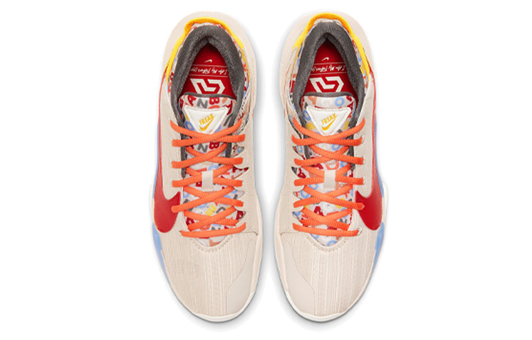 Кроссовки Nike Freak 2 "Letter Bro" (коричнево-сине-красный) — фото 4