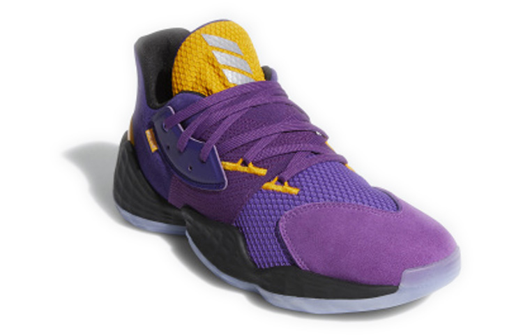 Мужские кроссовки adidas Harden Vol. 4 (фиолетовый / желтый) — Фиолетовый / жёлтый — фото 2