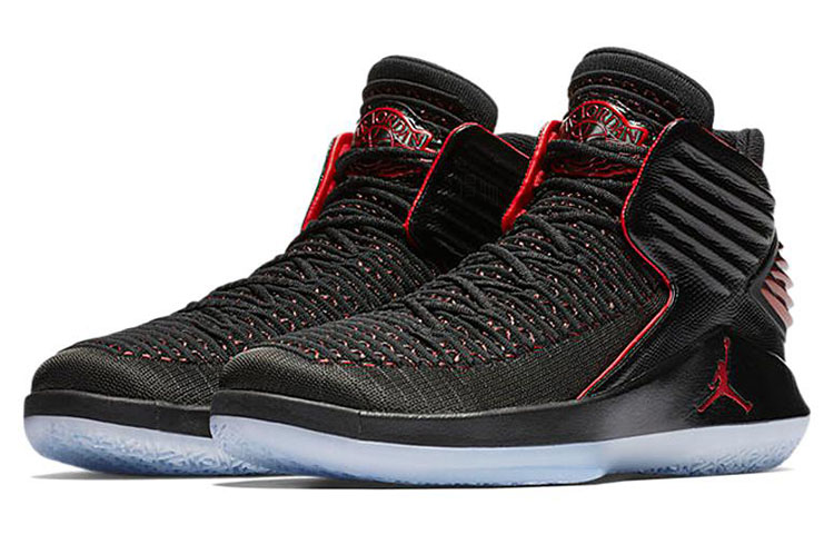 Мужские кроссовки Jordan Air Jordan 32 MJ Day Banned Bred (черный / красный) — Чёрный / красный — фото 2
