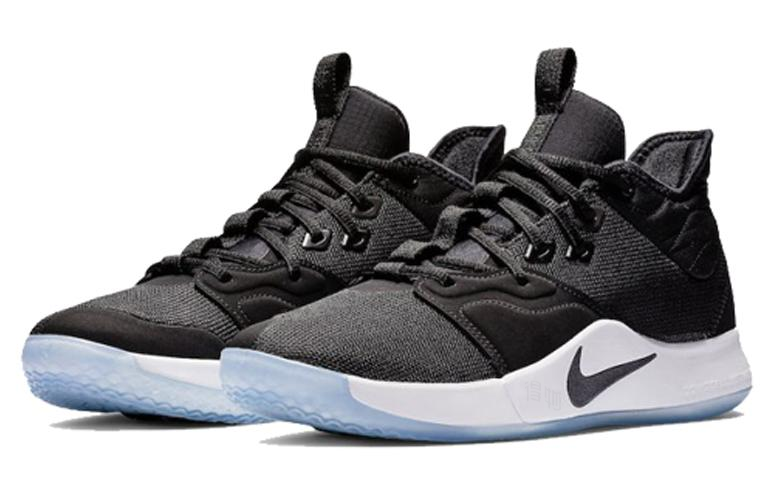 Мужские кроссовки Nike PG 3 Black White (черно-белый) — фото 3