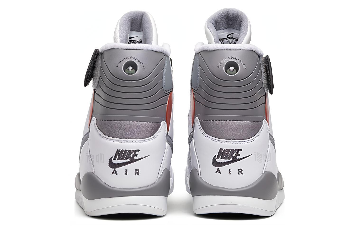 Мужские кроссовки Nike Air Pressure Retro White Cement Grey (2016) (бело-серые) — фото 4