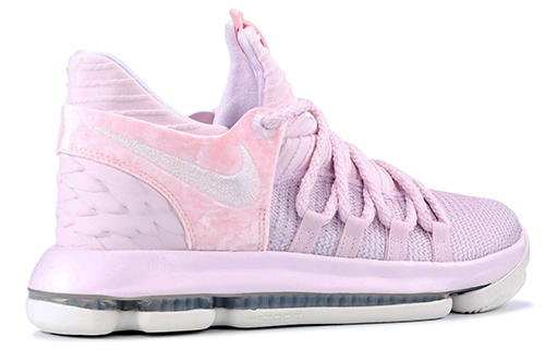 Женские кроссовки Nike KD 10 Aunt Pearl (розовый / белый) — фото 4