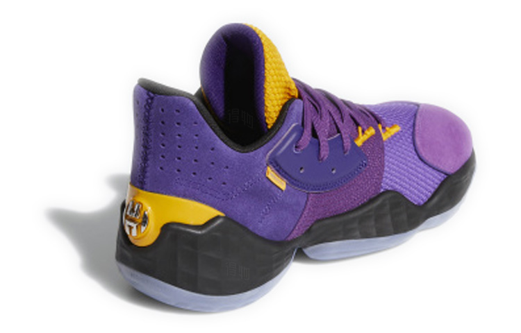Мужские кроссовки adidas Harden Vol. 4 (фиолетовый / желтый) — Фиолетовый / жёлтый — фото 3