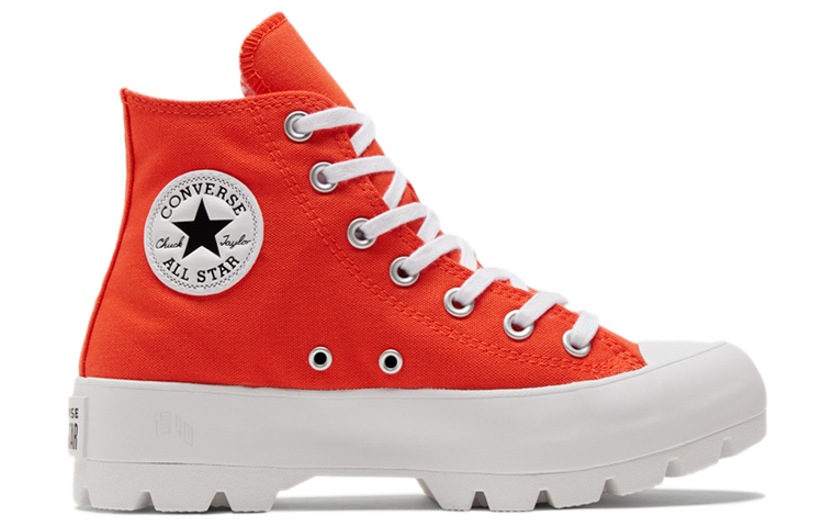 Женские кеды Converse Chuck Taylor All Star Lugged (оранжево-красные) — Оранжевыйкрасный — фото 2