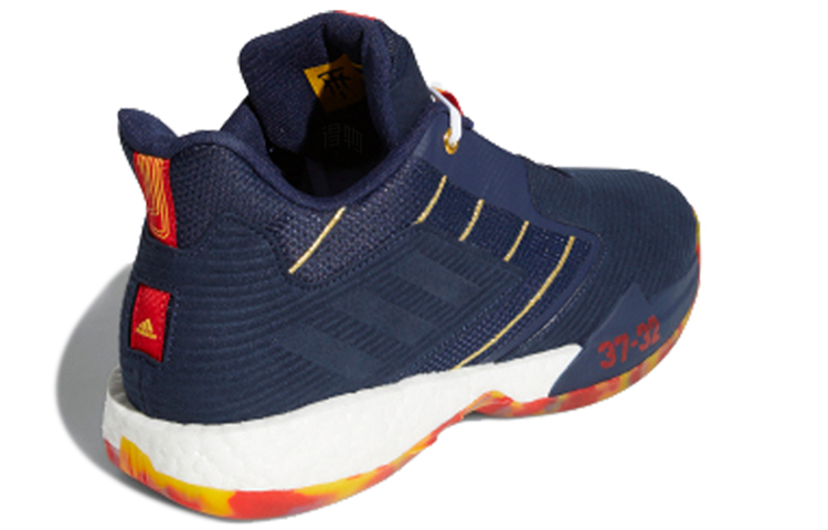 Мужские кроссовки adidas T mac Millennium 2 (сине-оранжевые) — Синий / оранжевый — фото 3