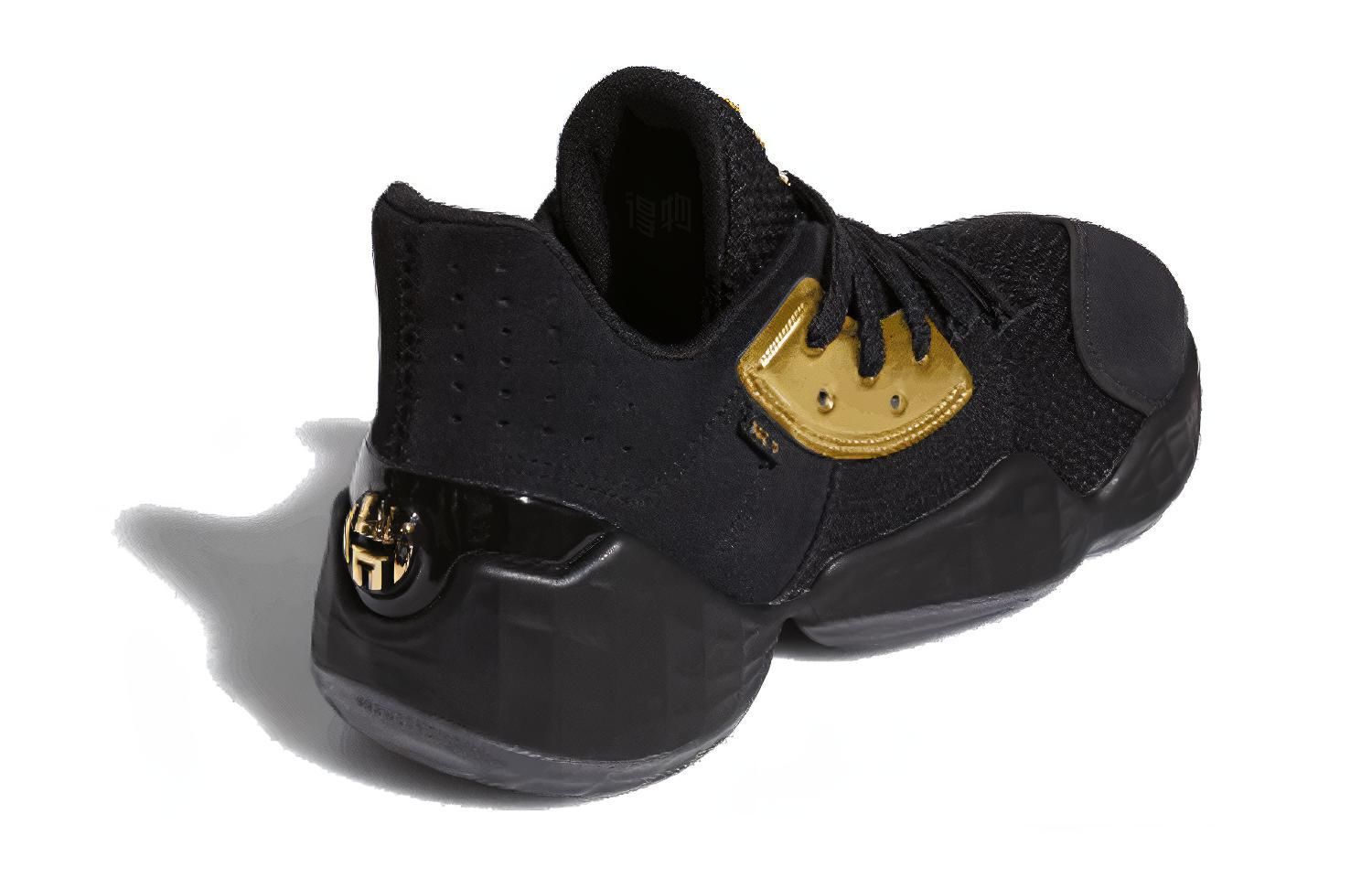 Мужские кроссовки adidas Harden Vol. 4 (черно-золотой) — фото 3