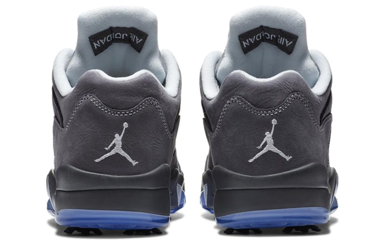 Мужские кроссовки Jordan Air Jordan 5 Low Golf "Wolf Grey" (темно-серые) — Тёмно-серый — фото 5