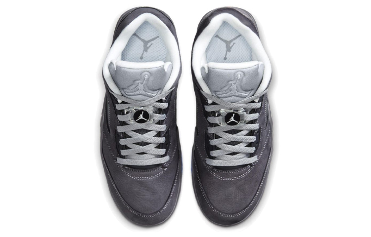 Мужские кроссовки Jordan Air Jordan 5 Low Golf "Wolf Grey" (темно-серые) — Тёмно-серый — фото 4