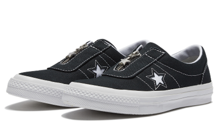 Женские кеды Converse One Star (черно-белые) — фото 3