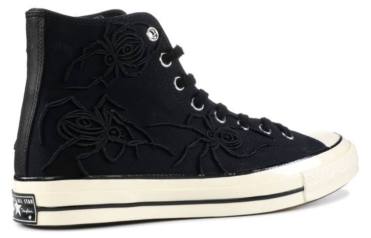 Кеды Converse Chuck Taylor All Star 1970s Hi Dr. Woo Black (черные с рисунком) — Чёрный / белый — фото 3