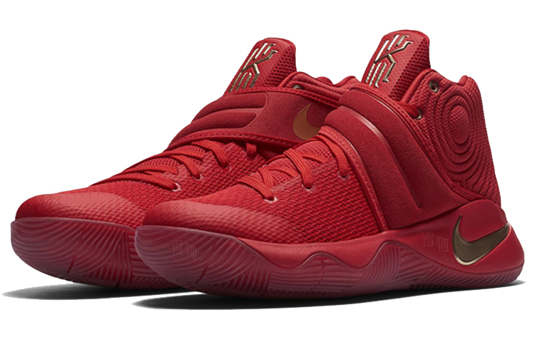Мужские кроссовки Nike Kyrie 2 LMTD "Gold Medal" (красные) — фото 3