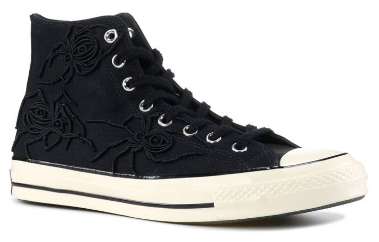 Кеды Converse Chuck Taylor All Star 1970s Hi Dr. Woo Black (черные с рисунком) — Чёрный / белый — фото 2