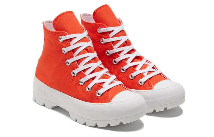 Женские кеды Converse Chuck Taylor All Star Lugged (оранжево-красные) — Оранжевыйкрасный — фото 3